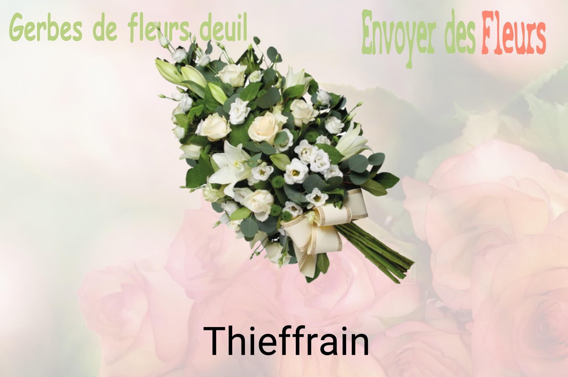 Gerbe de fleurs de deuil livrée à Thieffrain